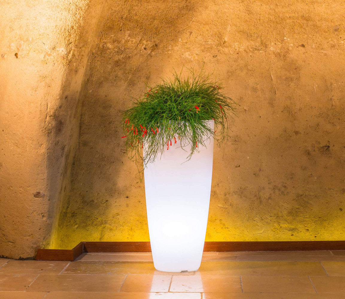 Vaso luminoso hydra 70 h con led multicolor e batteria solare