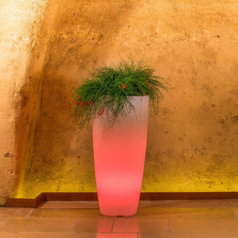 Vaso luminoso hydra 90 h con led multicolor e batteria solare