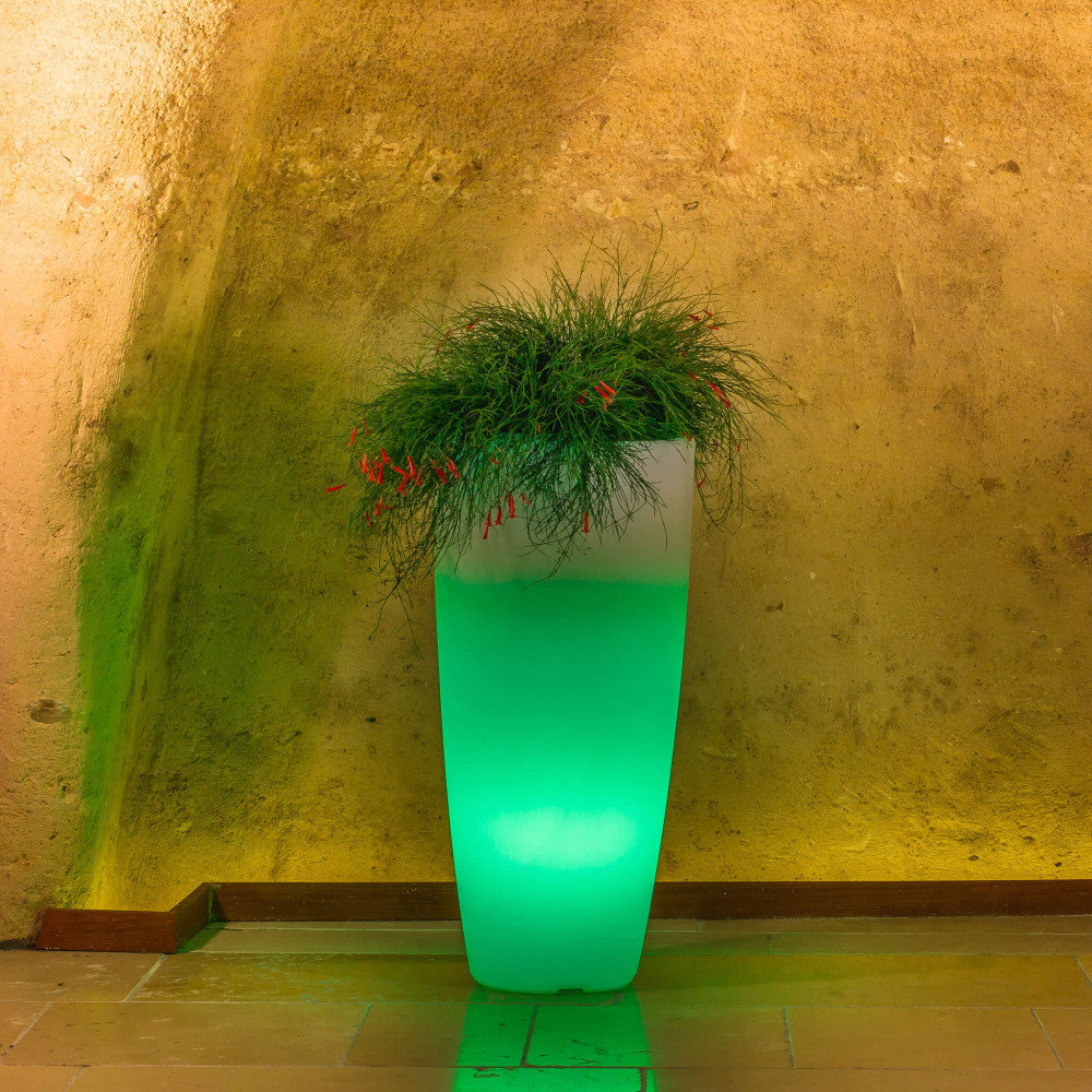 Vaso luminoso hydra 90 h con led multicolor e batteria solare