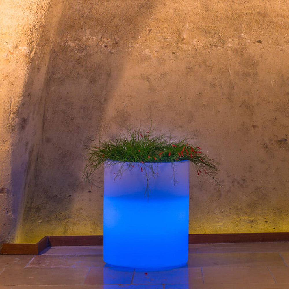 Vaso luminoso delphinus 50 h con led multicolor e batteria solare