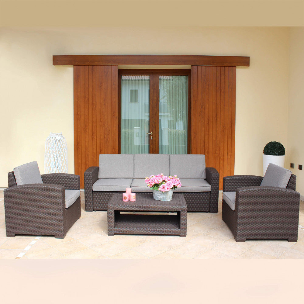 Salotto smontabile mauritius 3 p c/cuscini