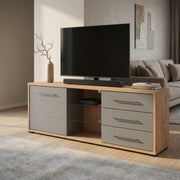 11011464 tv mensola lisabon tv rovere artigiano e grigio grafite