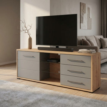 11011464 tv mensola lisabon tv rovere artigiano e grigio grafite