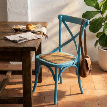 Sedia cross azzurra